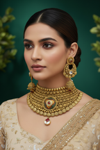 22kt Gold Temple Necklace Set