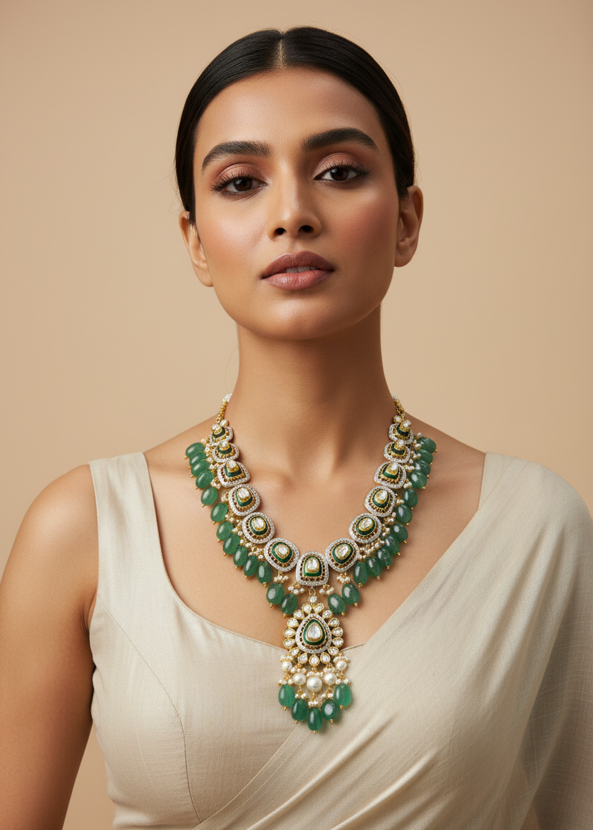 Open Polki Necklace Set