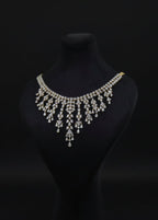 Royal Diamond Waterfall Necklace Set