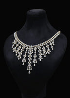 Royal Diamond Waterfall Necklace Set