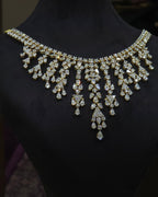 Royal Diamond Waterfall Necklace Set