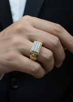 Men's Gold Diamind Cluster Ring