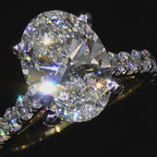 Premium Oval Solitaire Ring with Hidden Halo