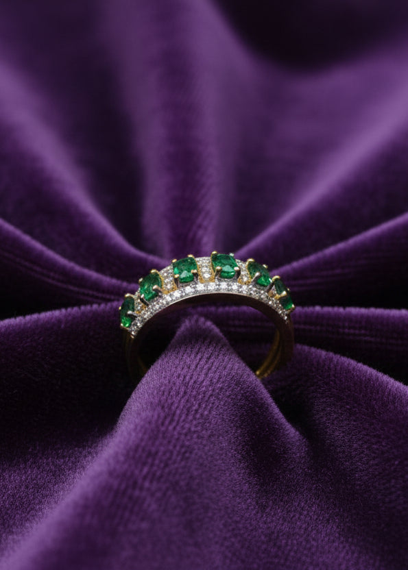 Emerald & Diamond Eternity Ring