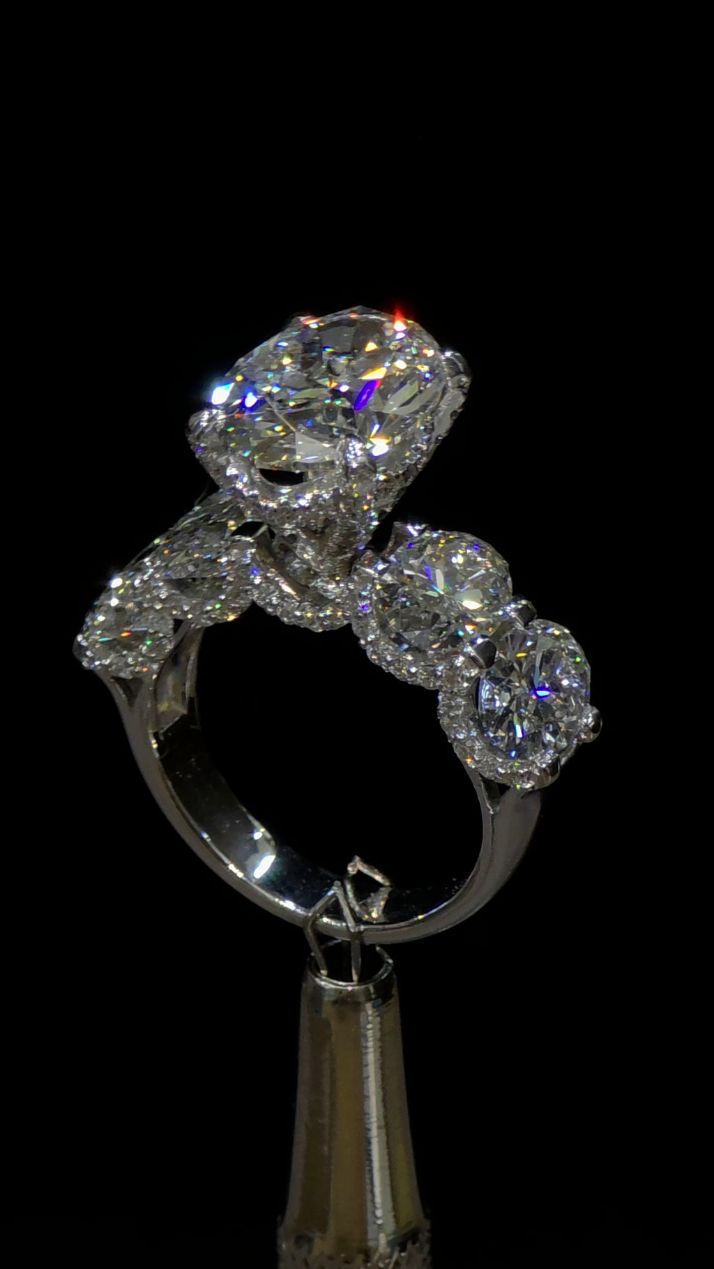 Crowned Oval Solitaire Ring