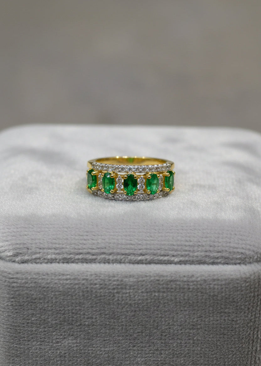 Emerald & Diamond Eternity Ring