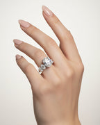 Crowned Oval Solitaire Ring