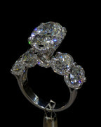 Crowned Oval Solitaire Ring