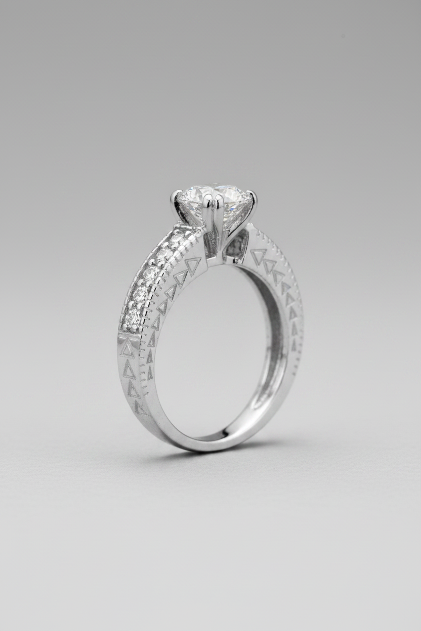 Heritage Engraved Solitaire Ring