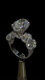 Crowned Oval Solitaire Ring