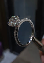 Elegant Pavé Solitaire Ring