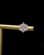 Solitaire Studs 4 Carat Each Unisex