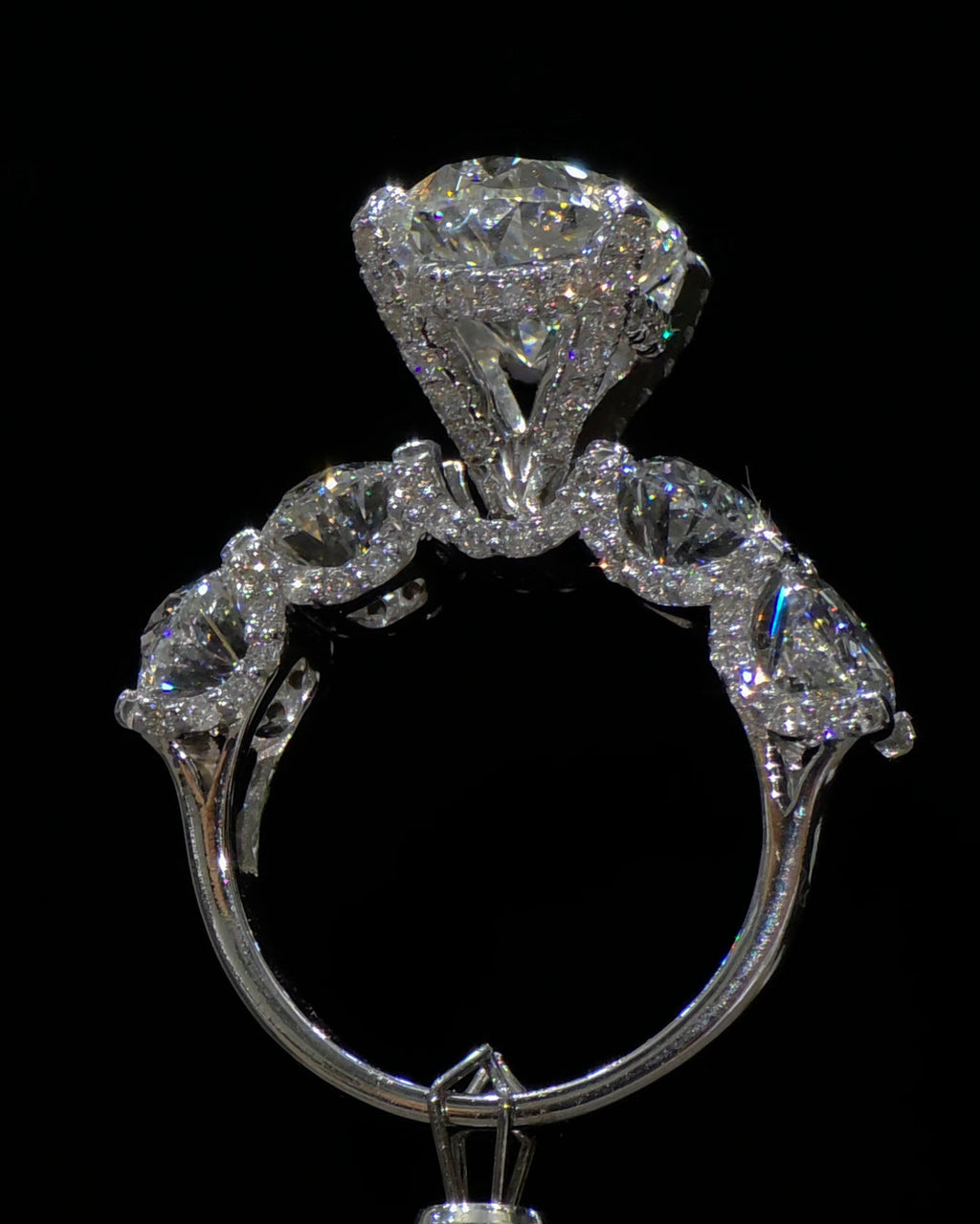 Crowned Oval Solitaire Ring