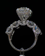 Crowned Oval Solitaire Ring