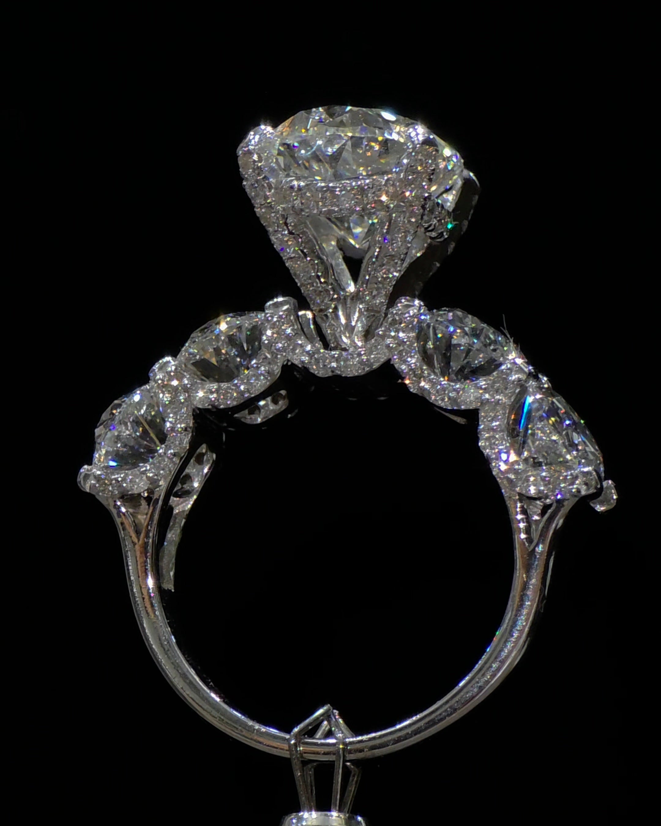 Crowned Oval Solitaire Ring