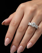 Crowned Oval Solitaire Ring