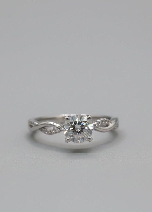 Infinity Twist Solitaire Diamond Ring