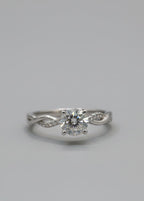 Infinity Twist Solitaire Diamond Ring