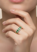 Emerald & Diamond Eternity Ring