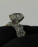 Crowned Oval Solitaire Ring