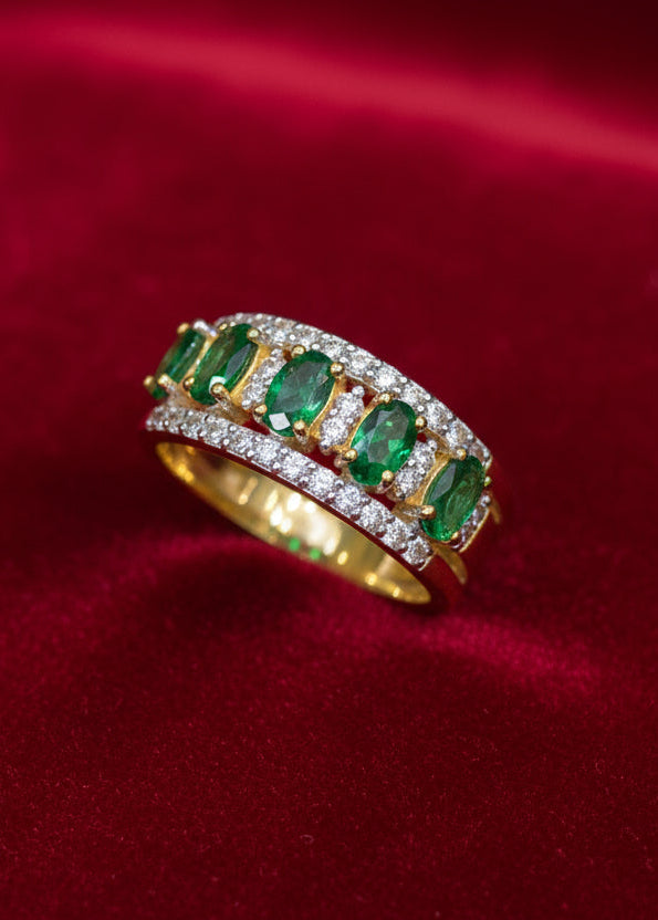 Emerald & Diamond Eternity Ring