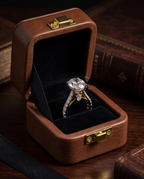 Premium Oval Solitaire Ring with Hidden Halo