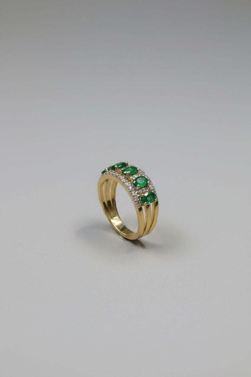 Emerald & Diamond Eternity Ring