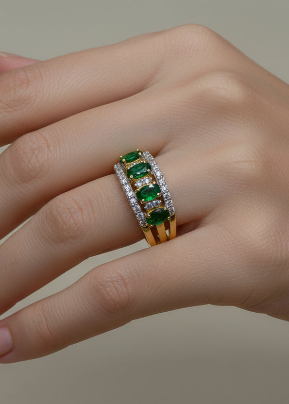 Emerald & Diamond Eternity Ring