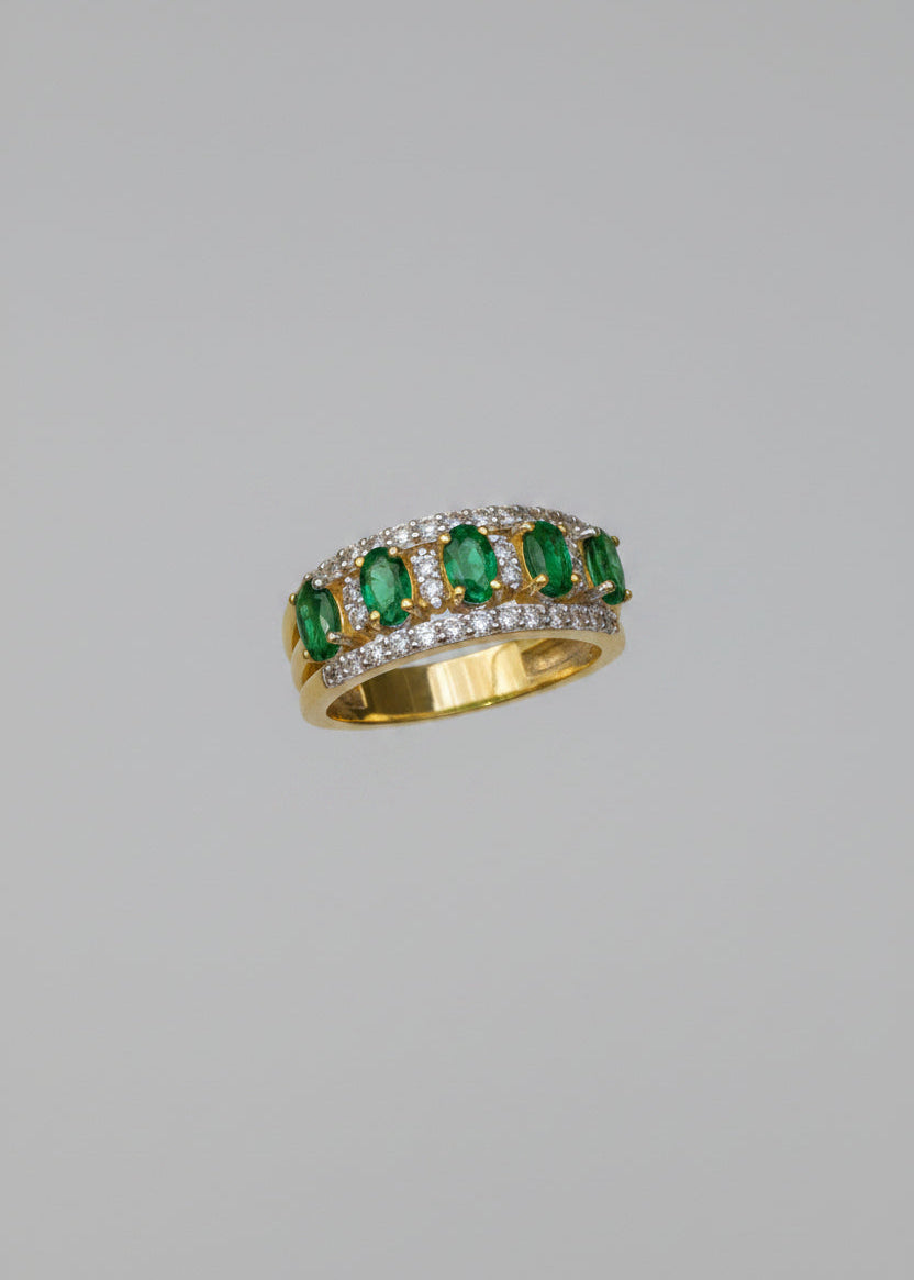 Emerald & Diamond Eternity Ring