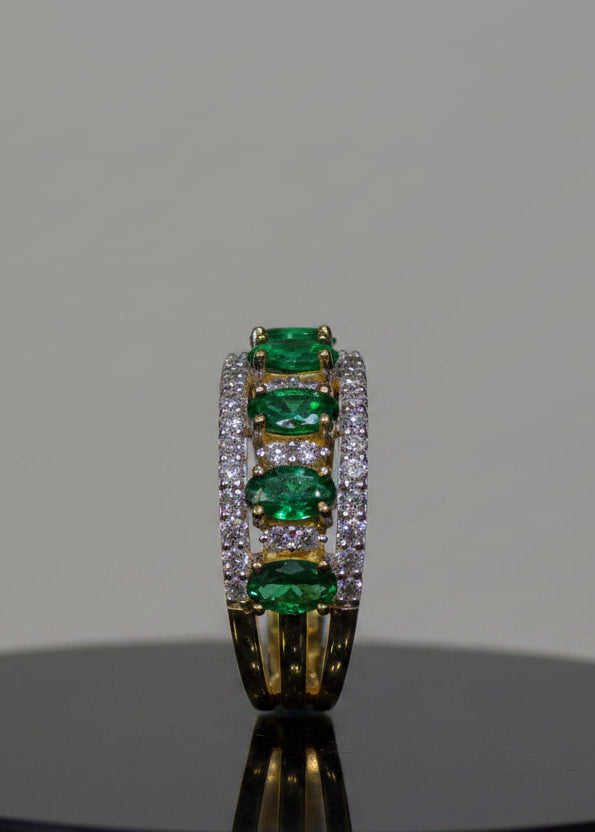 Emerald & Diamond Eternity Ring