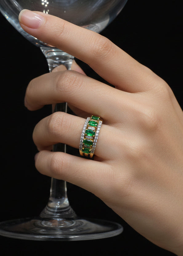 Emerald & Diamond Eternity Ring