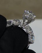 Crowned Oval Solitaire Ring