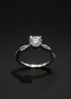 Infinity Twist Solitaire Diamond Ring