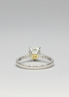 Crystal Ring with Pavé Band