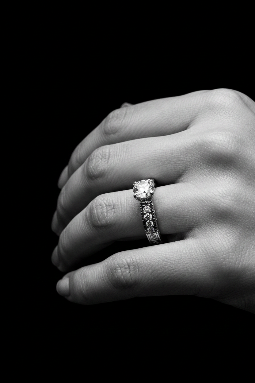 Heritage Engraved Solitaire Ring