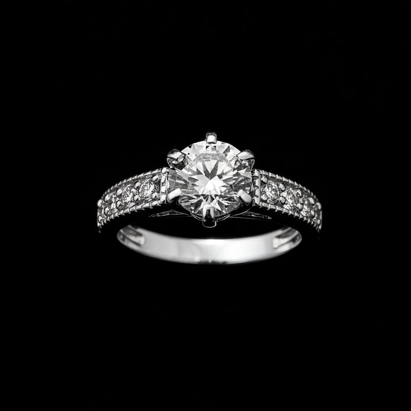 Heritage Engraved Solitaire Ring
