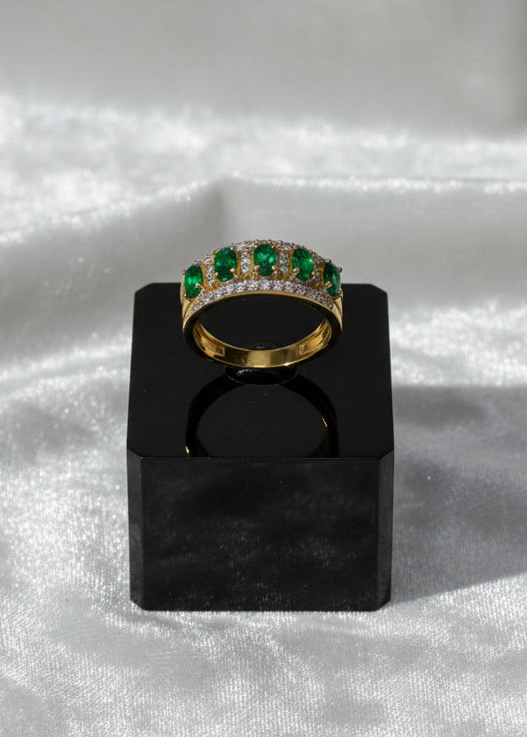 Emerald & Diamond Eternity Ring