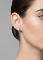 Solitaire Studs 1 Carat Each Unisex