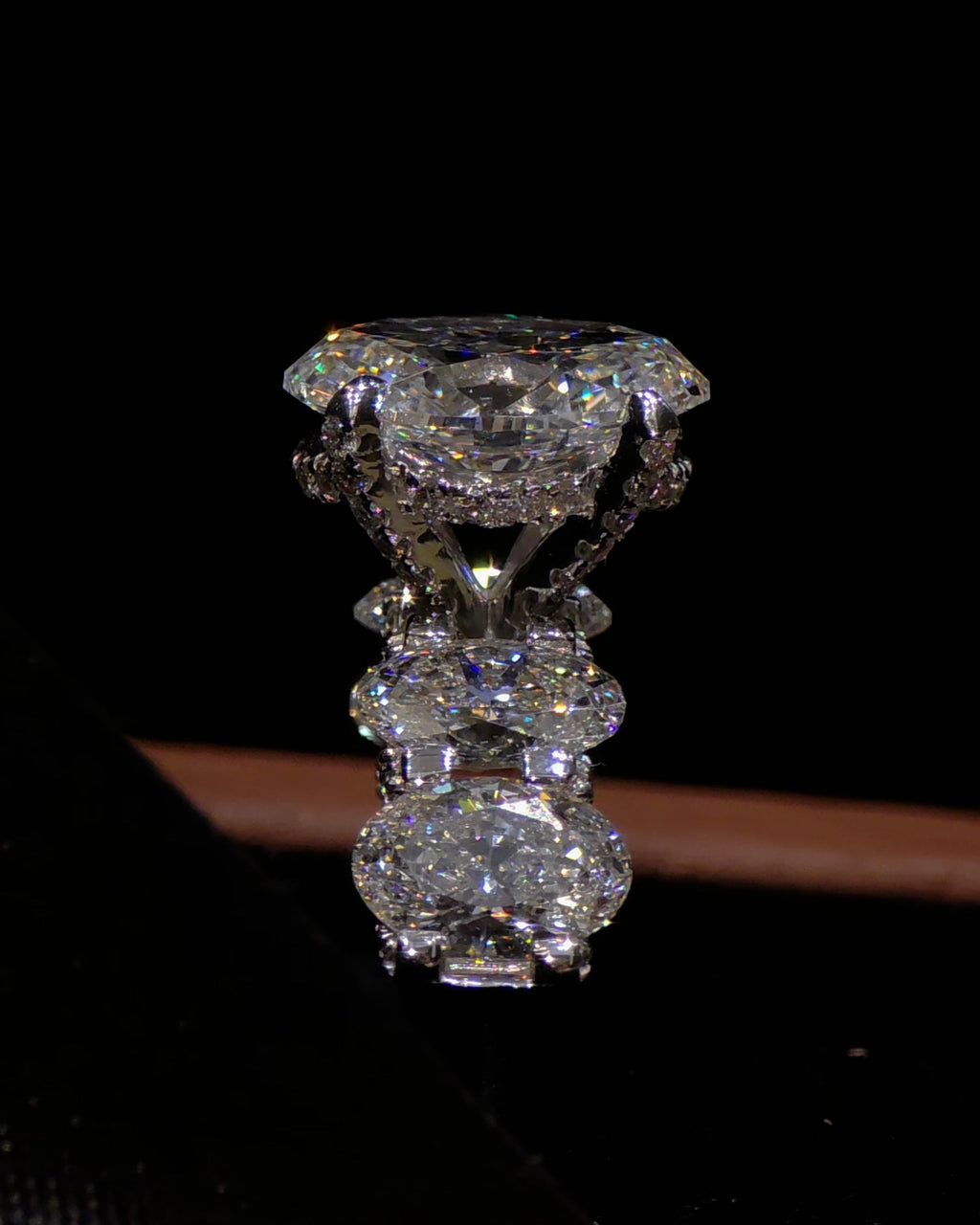 Crowned Oval Solitaire Ring