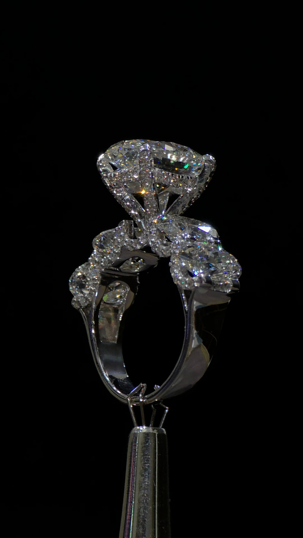 Crowned Oval Solitaire Ring