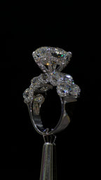 Crowned Oval Solitaire Ring