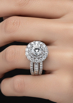 Grand Halo Diamond Cocktail Ring