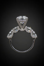 Crowned Oval Solitaire Ring