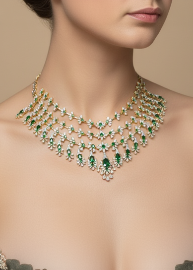 Royal Chandelier Necklace Set