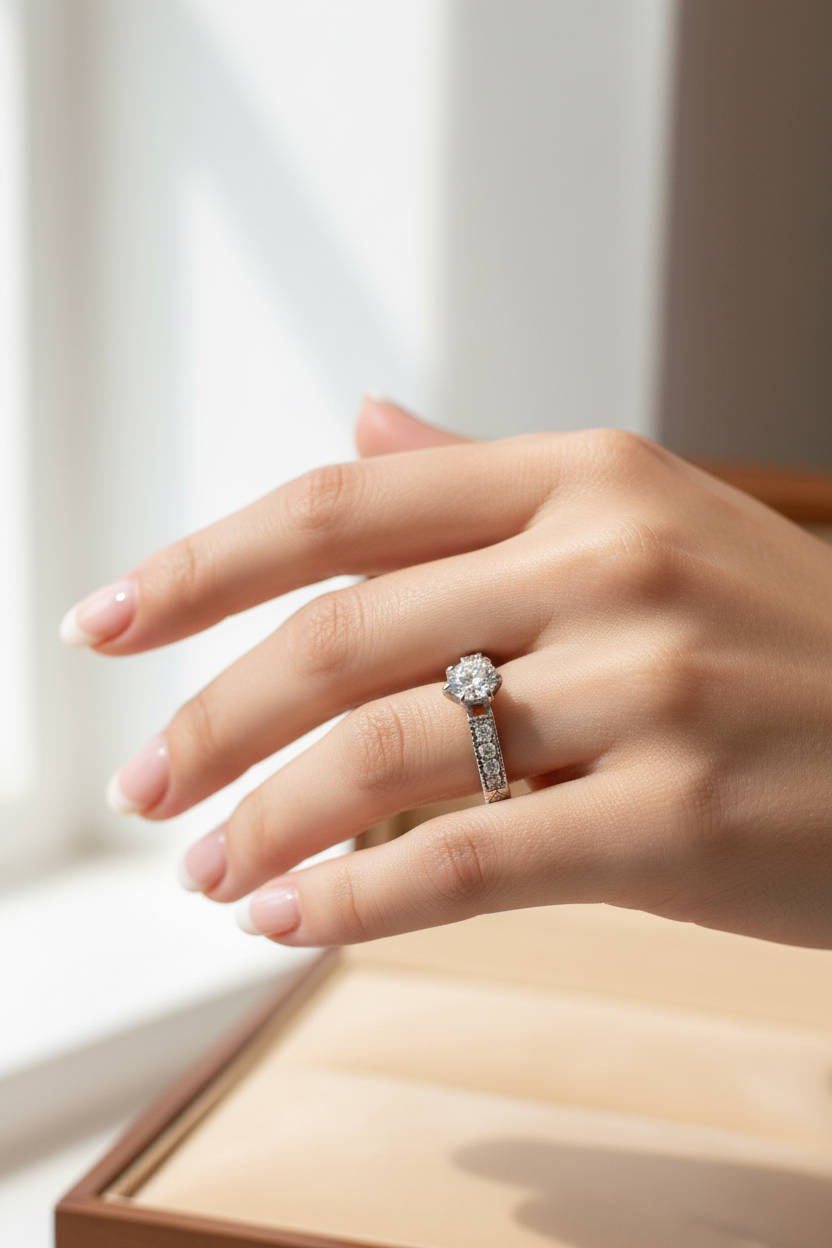 Heritage Engraved Solitaire Ring