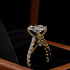 Premium Oval Solitaire Ring with Hidden Halo