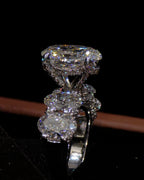 Crowned Oval Solitaire Ring