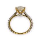 Premium Oval Solitaire Ring with Hidden Halo
