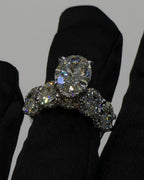 Crowned Oval Solitaire Ring