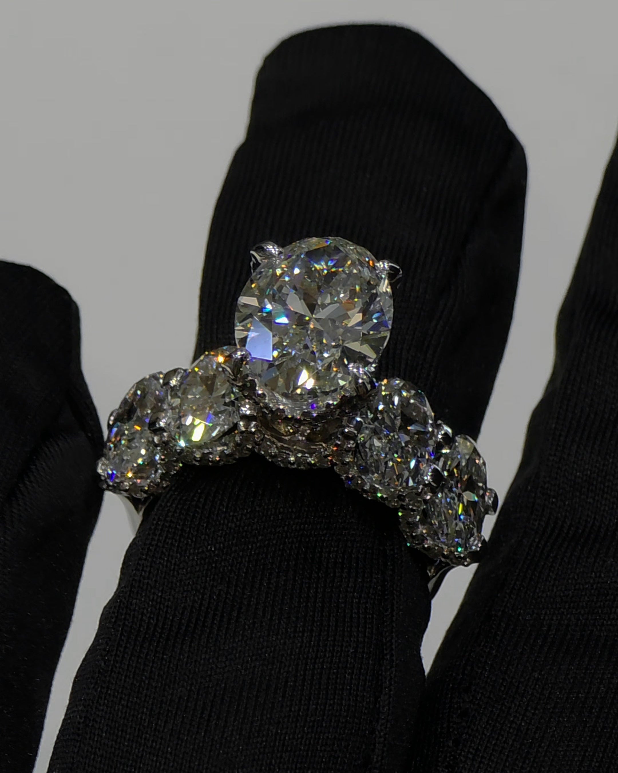 Crowned Oval Solitaire Ring